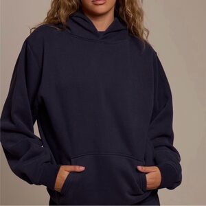 Women's navy blue sweatsuit Pants and hoodie.